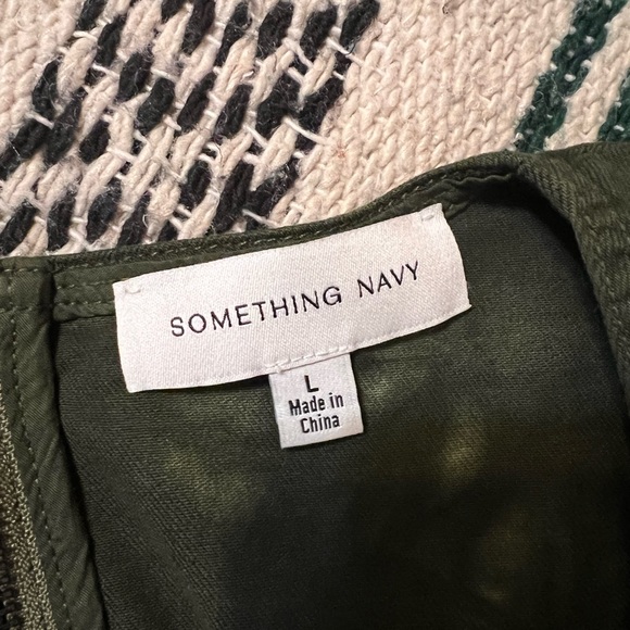 Something Navy long sleeve mini dress army tie dyed green - Picture 8 of 9